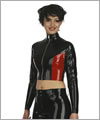 02003 Latex stand up collar jacket